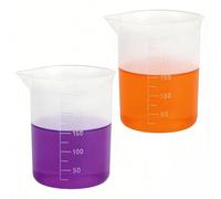 Lot de 2 gobelets doseurs en silicone - 250 ml - Avec graduation - Pour résine époxy - Moules de coulée - Pour la cuisine, l'artisanat, le laboratoire