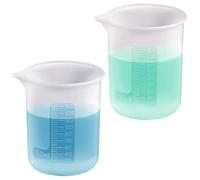 Lot de 2 gobelets doseurs en silicone de 150 ml, aide à doser de lessive, gobelet doseur réutilisable, boule doseuse pour lessive liquide, gobelet mélangeur antiadhésif avec échelle pour cuisine
