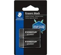 Lot de 2 gommes - Noire - Plastique - Staedtler