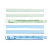 Lot de 2 gommes rechargeables avec 4 recharges coulissantes rétractables pour l'écriture, le dessin, l'esquisse