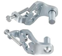Lot de 2 goupilles de charnière en T pour portail, support de portail à boulon, épaisseur de charnière 0,31 in / 8 mm, charnière réglable pour clôture grillagée, ferme, jardin, argent