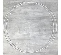 Lot de 2 Grands Cercles métalliques Blanc diam. 60 cm pour Abat-Jour, Anneaux epoxy Attrape rêves