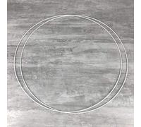 Lot de 2 Grands Cercles métalliques Blanc diam. 80 cm pour Abat-Jour, Anneaux epoxy Attrape rêves