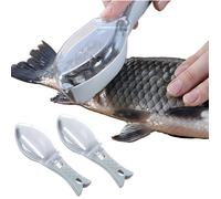 Lot de 2 grattoirs à écailles de poisson, grattoirs professionnels pour le nettoyage des écailles de poisson (bleus)