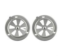 Lot de 2 grilles d'aération en acier inoxydable pour grille de cuisson extérieure Argenté 9,5 cm