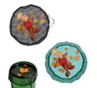 Lot de 2 grilles de récupération d'eau de pluie - 110 cm - Avec tamis fin - Protection filtrante contre les moustiques, les feuilles et les insectes - Filet de protection rond pour réservoir de pluie