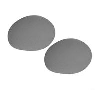 Lot de 2 grilles rondes en fibre de verre anti-adhésives de 40,6 cm pour barbecue de 40,6 cm - Résistantes à la chaleur - Noir - 40,6 cm - Pour camping et pique-nique - Tapis de barbecue rond en fibre