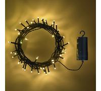 Lot de 2 Guirlandes Lumineuses d'Extérieur 50 LED Blanc Chaud