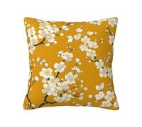 Lot de 2 Housse de Coussin 35x35 cm Housse Coussin Jaune Taie d'oreiller pour Canapé, Housse Coussin Exterieur en Lin Fleur Coussin Decoratif pour Chambre, Chaise, Jardin Voitures 35 x 35 cm -LY65