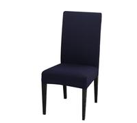 Lot de 2 housses de chaise universelles extensibles pour chaises de salle à manger - Protection de chaise amovible et lavable - Pour banquet, mariage, fête, hôtel, salle à manger - Bleu marine