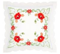 Lot de 2 Housses de Coussin 40x40 cm Brodée Tableau Floral Avizar Multicolore Multicolore G