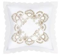 Lot de 2 Housses de coussin 40x40 cm Broderie Avizar Marron Marron G