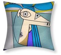 Lot de 2 Housses de Coussin 45x45 cm Brodées Art Aquarel Avizar Multicolore Multicolore G