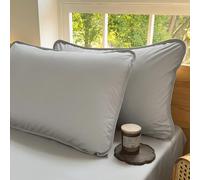 Lot de 2 housses de coussin anti-acariens, 80 x 80 cm, gris | Taie d'oreiller pour personnes allergiques, anti-acariens et anti-acariens