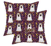 Lot de 2 housses de coussin décoratives en velours avec fermeture éclair, motif chien berger allemand, 40,6 x 40,6 cm, motif effrayant pour canapé, salon, sofa, salon