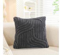 Lot de 2 housses de coussin en fausse fourrure blanc crème 45x45 cm, motif à carreaux doux, décoratif, style bohème, housse de coussin pour canapé, lit, salon, style moderne 40*40,45*45,30*50,50*50Uni