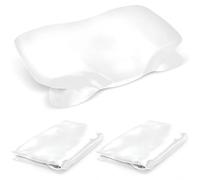 Lot de 2 Housses de Coussin en Satin en Mousse à mémoire de Forme, 40 x 60 cm, Lisses et Douces, avec Fermeture éclair Invisible, Couleur Blanche