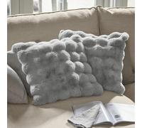 Lot de 2 housses de coussins Zalina gris H/L env. 50/50 cm