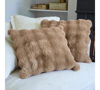 Lot de 2 housses de coussins Zalina taupe H/L env. 50/50 cm