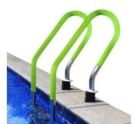 Lot de 2 housses de garde-corps de piscine antidérapantes en tissu nylon et 2 poignées de sécurité anti-brûlure pour poignées d'échelle, accessoires essentiels de piscine, 122 x 19 x 0,5 cm, 180 x 7 x