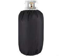 Lot de 2 housses de protection en polyester pour bouteille de propane - Noir - 31 x 59 cm - Imperméable et coupe-vent - Pour petites bouteilles de gaz - Pour l'extérieur - Pour bouteille de gaz