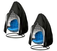 Lot de 2 housses de protection pour fauteuil suspendu, 190 x 115 cm, housse de protection pour meubles de jardin, fauteuil suspendu extérieur, housse imperméable anti-poussière avec fermeture éclair