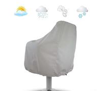 Lot de 2 housses de siège de bateau avec tissu Oxford 210D et 420D imperméable et protection UV conçues pour une utilisation en extérieur et pour des performances durables (argent 210D)