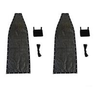Lot de 2 housses de siège de rechange en textilène, conçues de qualité supérieure pour balancelle suspendue, 64 x 197 x 23 cm et meubles de terrasse d'extérieur en tissu avec corde, résistant aux