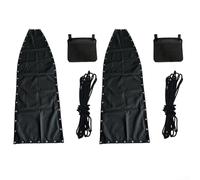 Lot de 2 housses de siège de rechange pour balancelle en textilène, 64 x 197 x 23 cm, pour chaise suspendue (2 pièces avec poches)