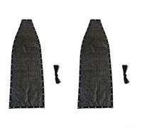 Lot de 2 housses de siège de rechange pour balancelle en textilène, 64 x 197 x 23 cm, tissu résistant aux déchirures pour extérieur, terrasse, jardin, porche, cour (2 pièces sans poches)
