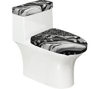 Lot de 2 housses de toilette élastiques à goujons de chaussures de football pour salle de bain, doux et lavable en forme de U