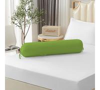 Lot de 2 housses de traversin roulées de 35 x 106 cm (housse uniquement, traversin non inclus) Taie d'oreiller ronde respirante (vert)