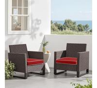 Lot de 2 housses imperméables pour extérieur, 43,2 x 43,2 x 5,1 cm, couleurs avec attaches, parfaites pour patio, jardin, canapé, terrasse, table et coussins