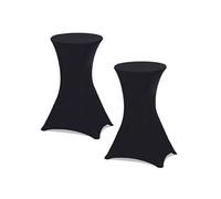Lot de 2 housses noires pour table haute pliante 105 CM