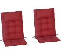 Lot de 2 housses Outsunny pour chaise longue, hydrofuges, couleur bordeaux