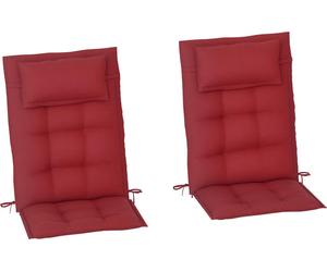 Lot de 2 housses Outsunny pour chaise longue, hydrofuges, couleur bordeaux