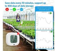 Lot de 2 hygromètres numériques d'intérieur avec Bluetooth, alertes intelligentes, stockage de données et technologie de capteur de précision