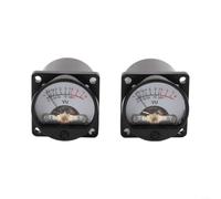Lot de 2 indicateurs de niveau audio VU Meter 35 mm avec rétroéclairage et carte pilote, entrée de signal double canal AC 6-12 V pour téléphone, PC, préamplificateur et lecteur MP3