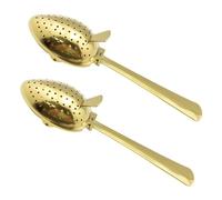 Lot de 2 Infuseurs à Thé, Cuillère Filtre à Thé Trou Fin en Acier Inoxydable 304, Passoire à Café à Longue Manche, avec Trous Fins Filtres pour Théière, Mug, Tasse, Bouteille, Verre