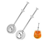 Lot de 2 infuseurs à thé pour thé en vrac 304 inoxydable boule à thé avec poignée télescopique pour sucre farine epices