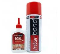 Lot de 2 / Interbond Super Glue Extra Forte - Colle Cyanoacrylate 2 x 100 g avec Activateur 2 x 400 ml