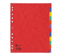 Lot de 2 - Intercalaire A4+ carte lustrée colorée Bruneau 12 onglets neutres multicolores - 1 jeu - Intercalaires neutres cartonnés - Bruneau