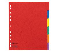Lot de 2 - Intercalaire A4+ carte lustrée colorée Bruneau 6 onglets neutres multicolores - 1 jeu - Intercalaires neutres cartonnés - Bruneau