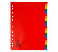 Lot de 2 - Intercalaire A4 polypropylène coloré Bruneau 20 onglets alphabétiques multicolores - 1 jeu - Intercalaires alphabétiques plastique - Bruneau