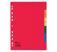 Lot de 2 - Intercalaire A4 polypropylène coloré Bruneau 6 onglets numériques multicolores - 1 jeu - Intercalaires numériques plastique - Bruneau