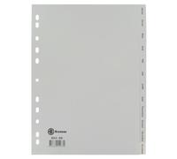 Lot de 2 - Intercalaire A4 polypropylène gris Bruneau 12 onglets mensuels gris - 1 jeu - Intercalaires mensuels plastique - Bruneau