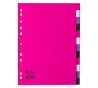 Lot de 2 - Intercalaire A4 polypropylène multicolore Bruneau 12 onglets réinscriptibles - 1 jeu - Intercalaires neutres plastique - Bruneau