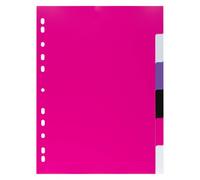 Lot de 2 - Intercalaire A4 polypropylène multicolore Bruneau 6 onglets réinscriptibles - 1 jeu - Intercalaires neutres plastique - Bruneau