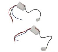 Lot de 2 interrupteurs à détecteur de mouvement PIR à 360 ° - Support de plafond réglable jour et nuit - Pour couloir, escalier - En plastique blanc - Portée de 6 m
