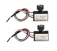 Lot de 2 interrupteurs de relais photo NK-301F - Capteur crépusculaire encastrable - Étanche IP65 - Pour lampes de rue - Éclairage extérieur AC 80 V-277 V - Contrôle automatique de la lumière